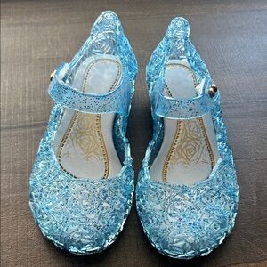 Kids Blue Glitter Shoes